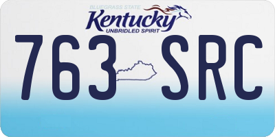 KY license plate 763SRC