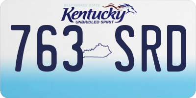 KY license plate 763SRD