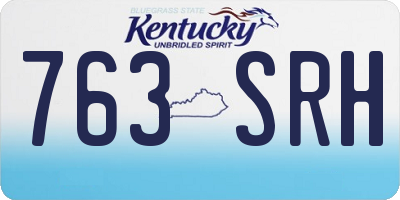 KY license plate 763SRH