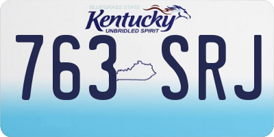 KY license plate 763SRJ
