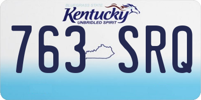 KY license plate 763SRQ