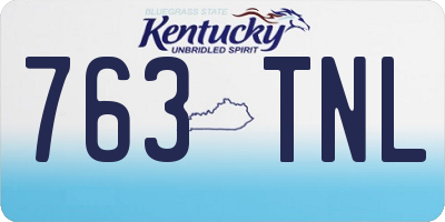KY license plate 763TNL