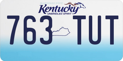 KY license plate 763TUT