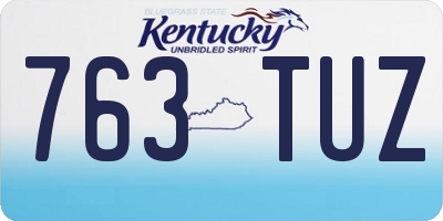 KY license plate 763TUZ