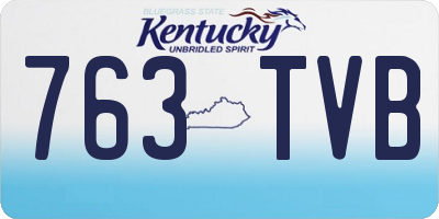 KY license plate 763TVB