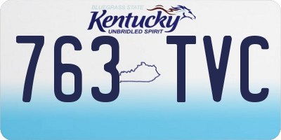 KY license plate 763TVC