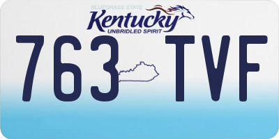 KY license plate 763TVF