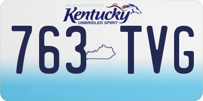 KY license plate 763TVG