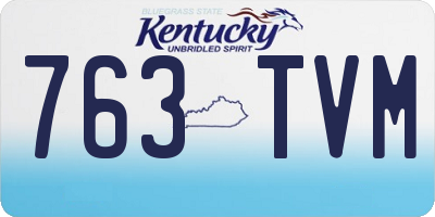 KY license plate 763TVM