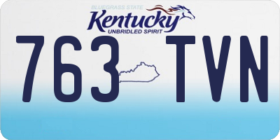 KY license plate 763TVN