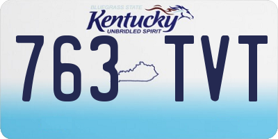 KY license plate 763TVT