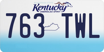 KY license plate 763TWL