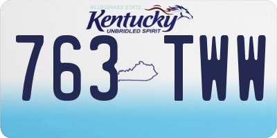 KY license plate 763TWW