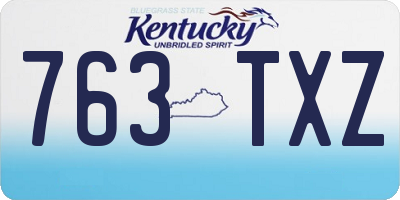 KY license plate 763TXZ