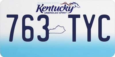 KY license plate 763TYC