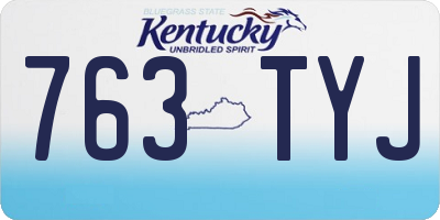 KY license plate 763TYJ