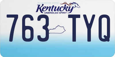 KY license plate 763TYQ
