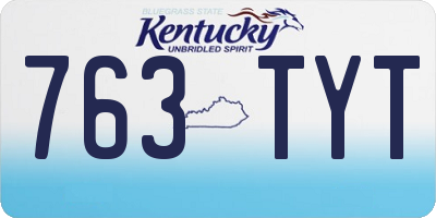 KY license plate 763TYT