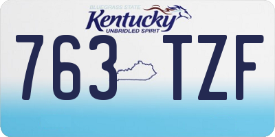 KY license plate 763TZF