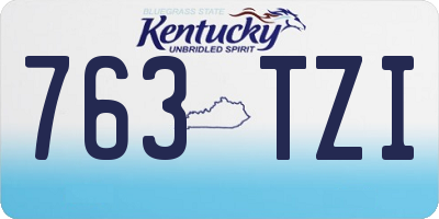 KY license plate 763TZI