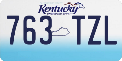 KY license plate 763TZL