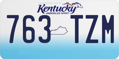KY license plate 763TZM