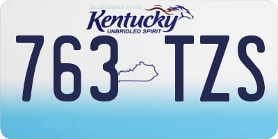 KY license plate 763TZS
