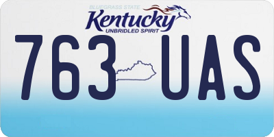 KY license plate 763UAS