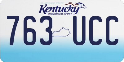 KY license plate 763UCC