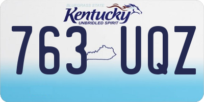 KY license plate 763UQZ