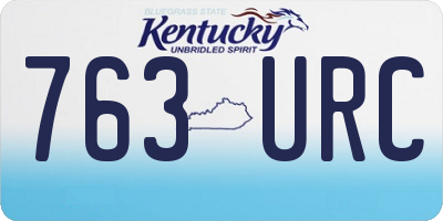 KY license plate 763URC