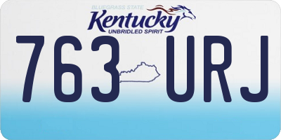 KY license plate 763URJ