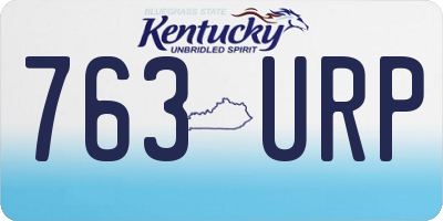 KY license plate 763URP