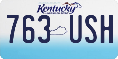 KY license plate 763USH