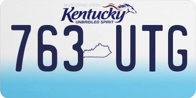 KY license plate 763UTG