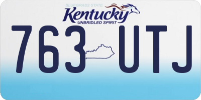 KY license plate 763UTJ