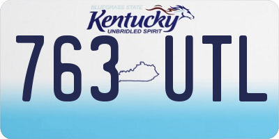 KY license plate 763UTL