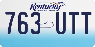 KY license plate 763UTT