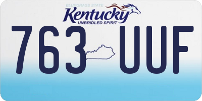 KY license plate 763UUF