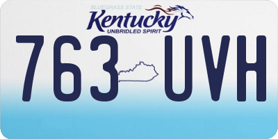 KY license plate 763UVH