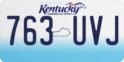 KY license plate 763UVJ