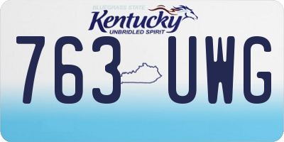KY license plate 763UWG