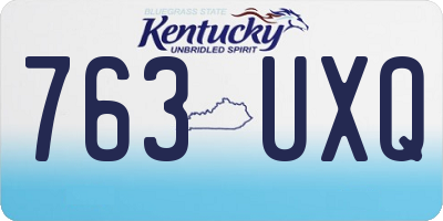 KY license plate 763UXQ