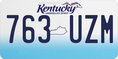 KY license plate 763UZM