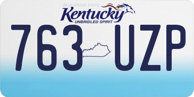 KY license plate 763UZP