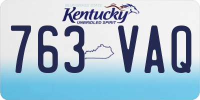 KY license plate 763VAQ