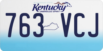KY license plate 763VCJ