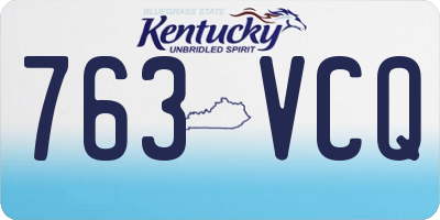 KY license plate 763VCQ