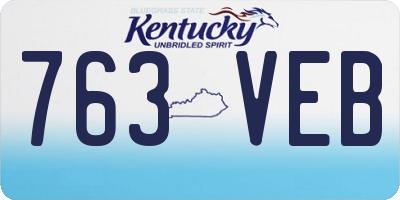 KY license plate 763VEB