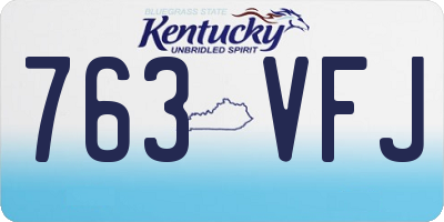 KY license plate 763VFJ